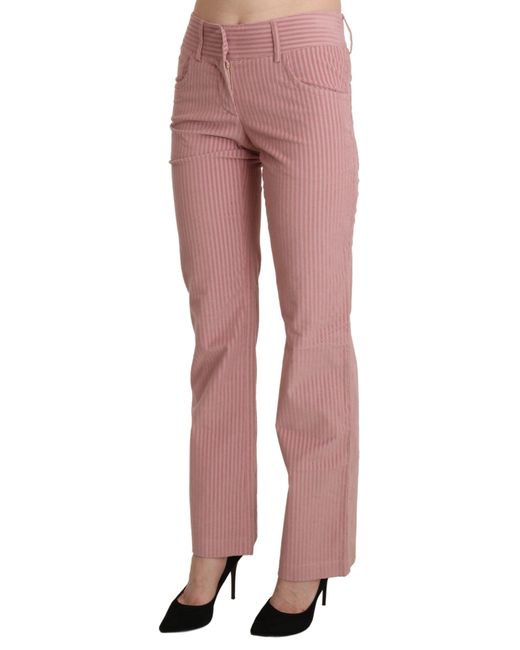 Ermanno Scervino Multicolor Chic Mid Waist Straight Trouser