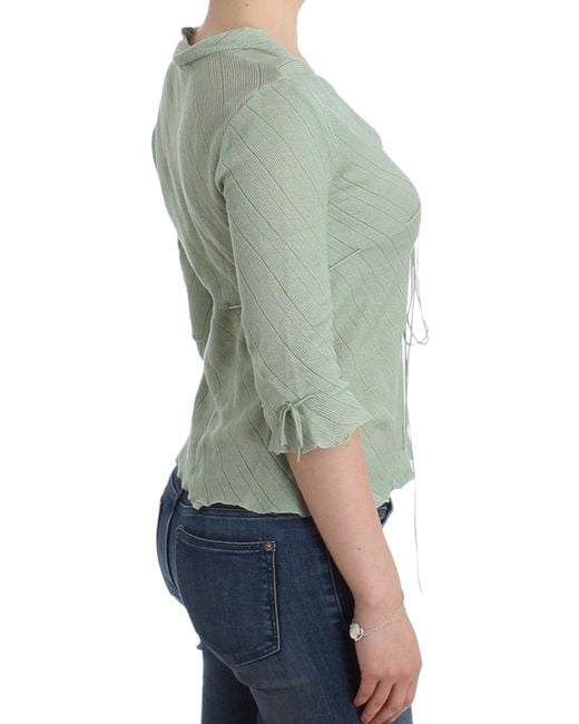 Ermanno Scervino Green Chic Knitted Top – Ethereal Elegance