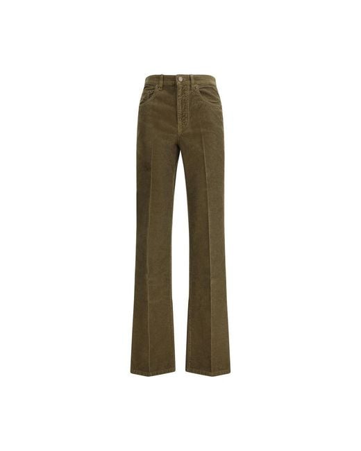 Saint Laurent Green Corduroy Clyde Pants