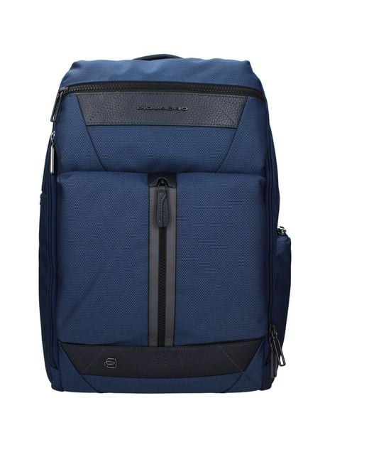 Piquadro Blue Fabric Backpack for men