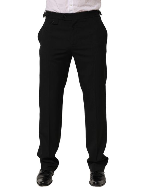 Dolce & Gabbana Black Tapered Leg Men Dress Trouser Pants for men