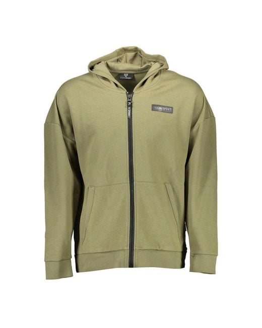 Philipp Plein Green Cotton Sweatshirt