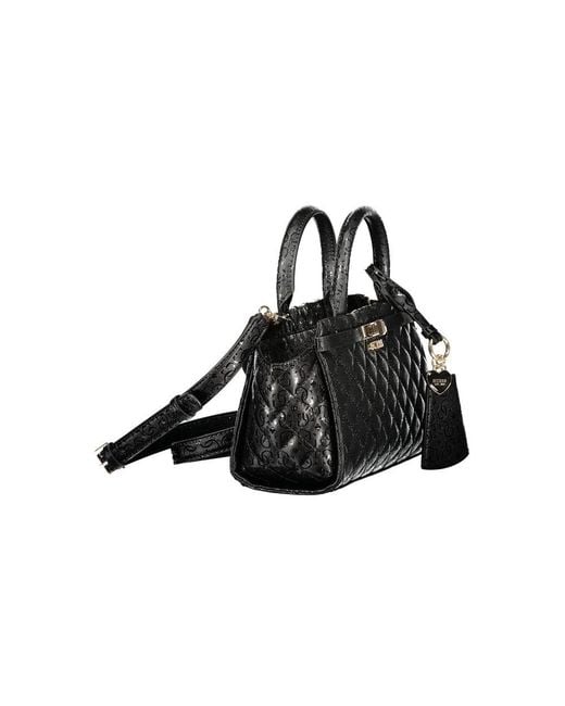 Guess Black Polyurethane Handbag