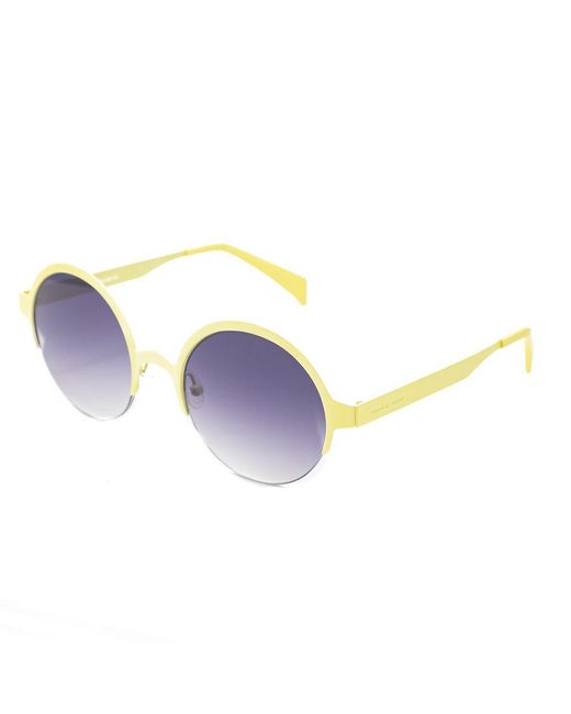 Italia Independent Metallic Yellow Metal Sunglasses
