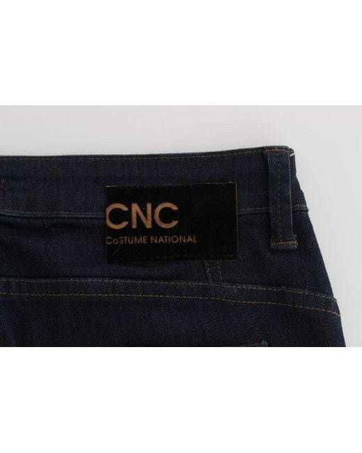 CoSTUME NATIONAL Cotton Blend Slim Fit Jeans Blue Sig32580