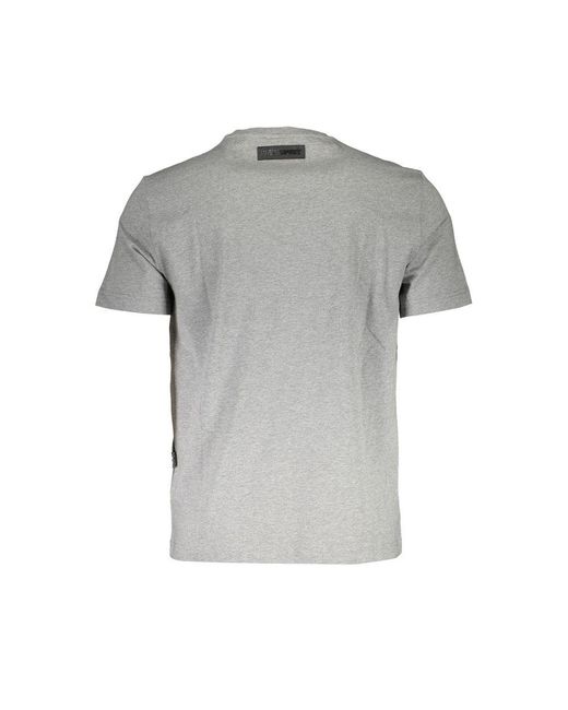 Philipp Plein Gray Cotton T-Shirt for men