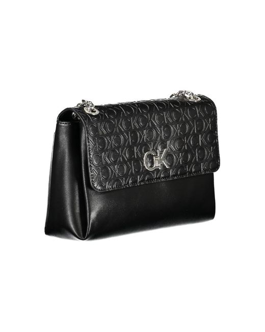 Calvin Klein Black Nero Polyester Handbag