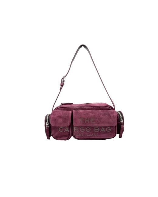 Marc Jacobs Purple The Cargo Suede Shoulder Bag