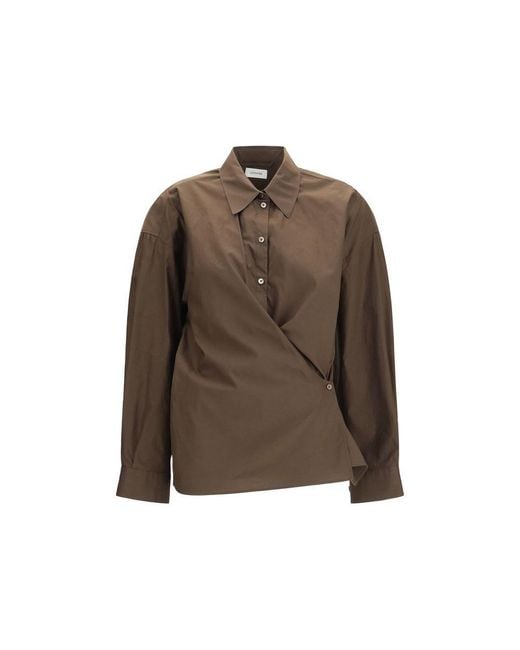 Lemaire Brown Cotton Shirt