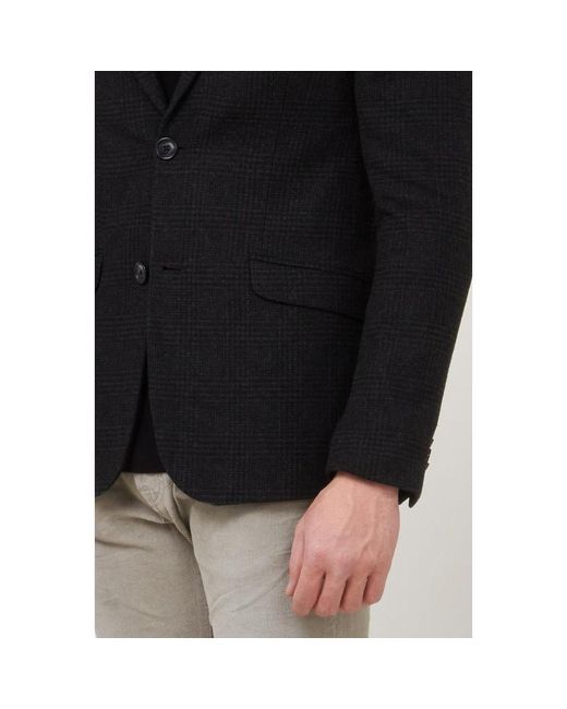 Gas Black Polyester Blazer for men