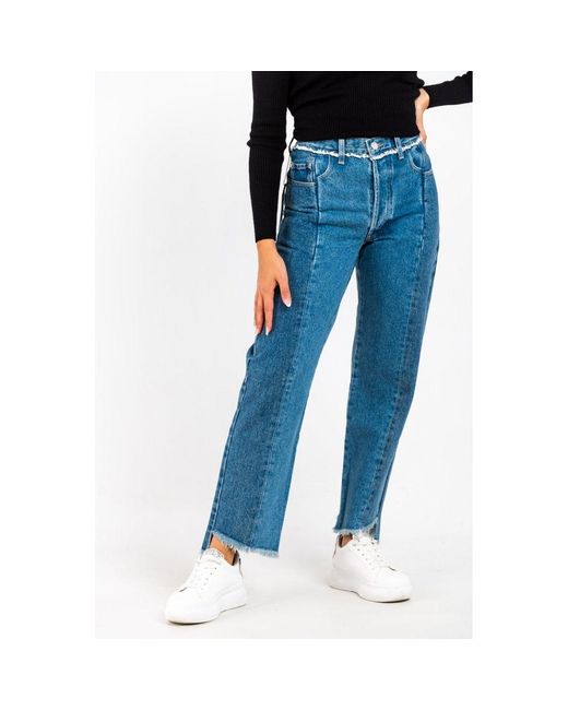 Gas Blue Cotton Straight