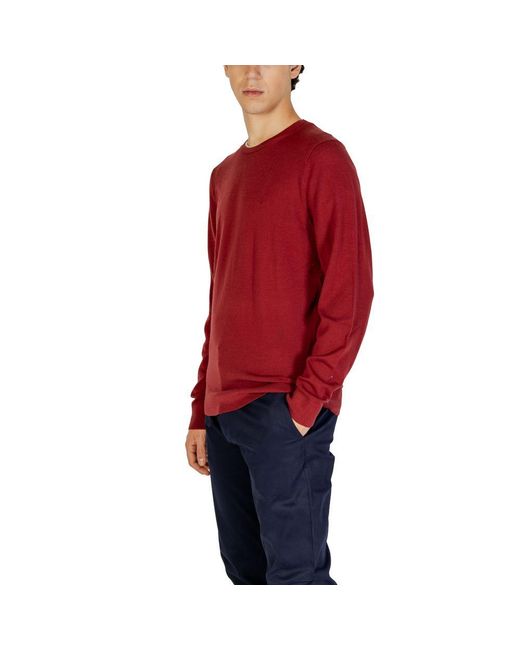 Calvin Klein Red Bordeaux Recycled Wool Sweatshirt for men