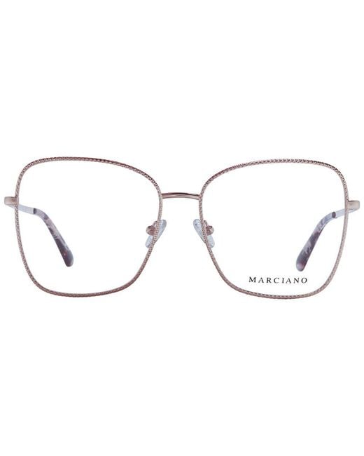 MARCIANO BY GUESS Metallic Rose Gold Metal Glasses (frames)