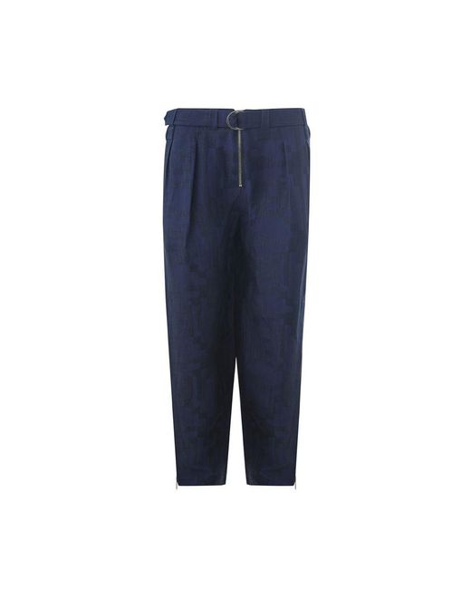 Emporio Armani Blue Linen Jeans & Pant for men