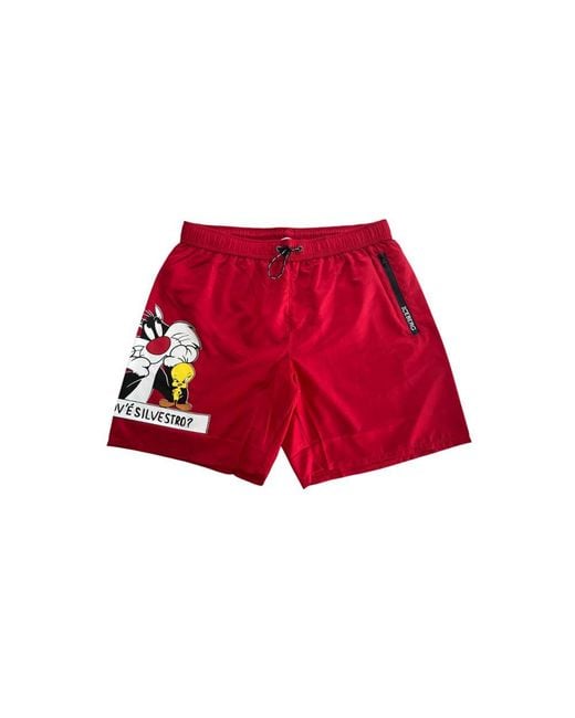 Iceberg Red Polyester Men Swim Short for men