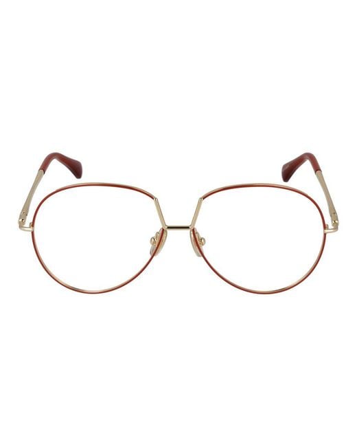 Max Mara Metallic Orange Metal Glasses (frames)