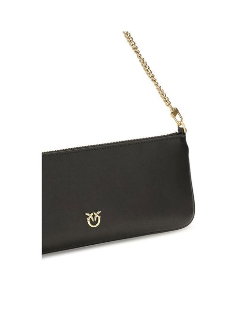 Pinko Black Calf Leather Bos Taurus Wallet