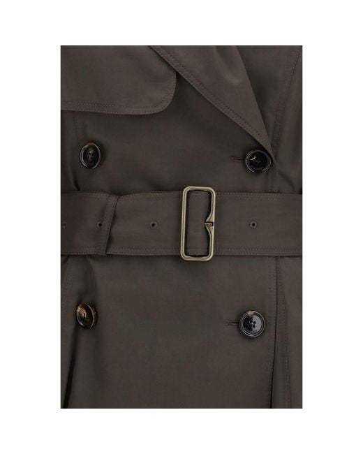 Burberry Brown Bicolor Cotton Coat