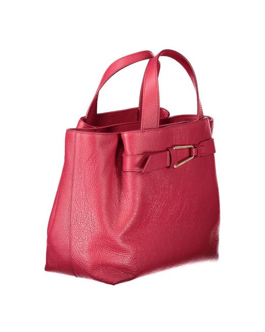 Coccinelle Pink Red Leather Handbag