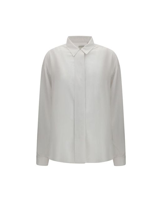 Calvin Klein Gray Silk Dress Shirt