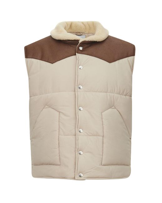 Gran Sasso Natural Quilted Beige Vest Jacket for men