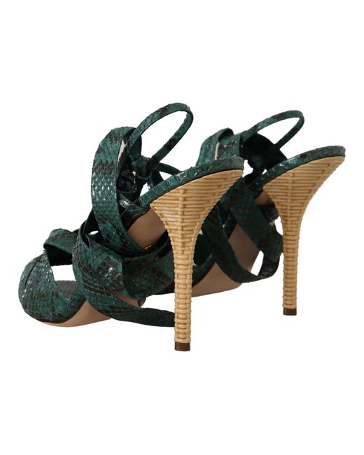 Dolce & Gabbana Green High Heel Sandals