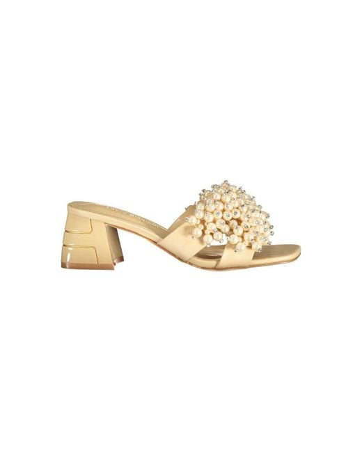 Laura Biagiotti Metallic Beige Polyurethane 's Sandal