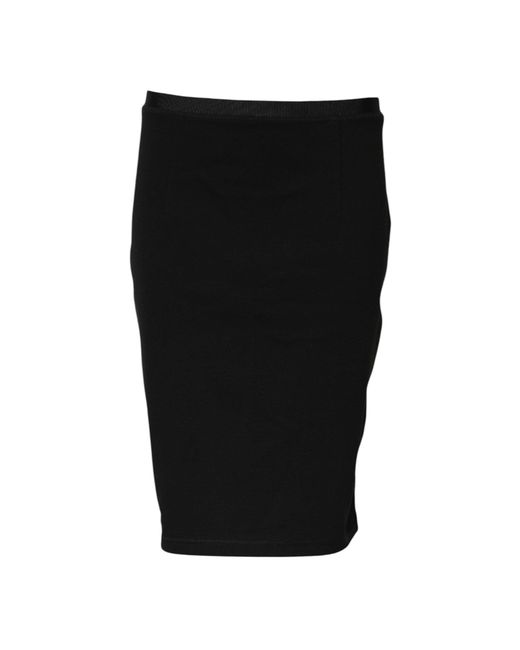 Gianfranco Ferré Black Polyester Pencil Cut Knee Length Skirt
