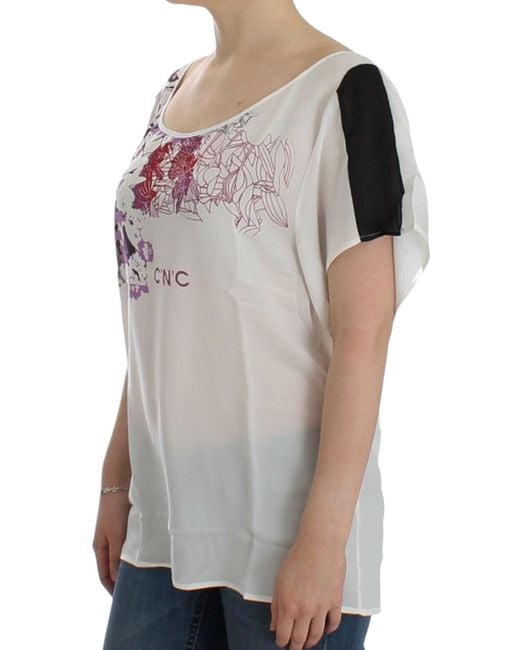CoSTUME NATIONAL Gray Top White Sig12529