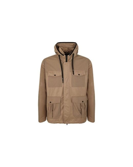 Herno Brown Cotton Shell Jacket for men
