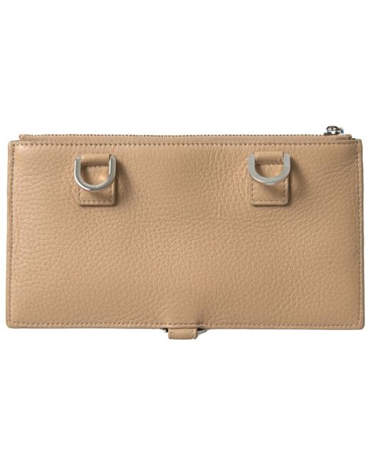 Dolce & Gabbana Black Leather Shoulder Cardholder Shoulder Strap Wallet
