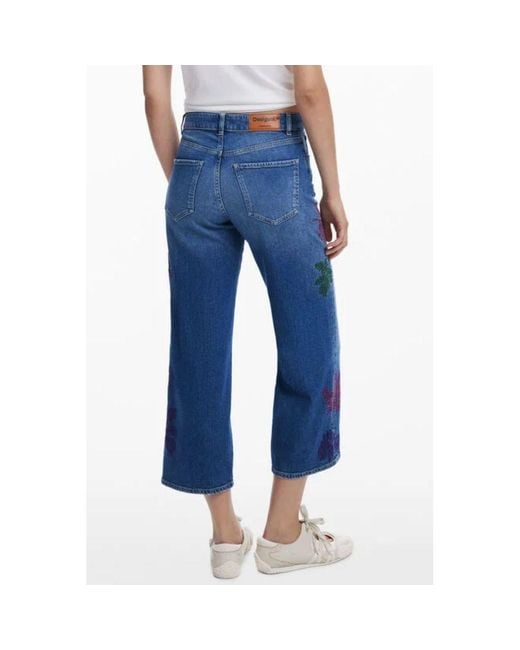 Desigual Blue Azzurro Cotton Jeans