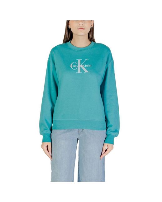 Calvin Klein Blue Cotton Sweatshirt