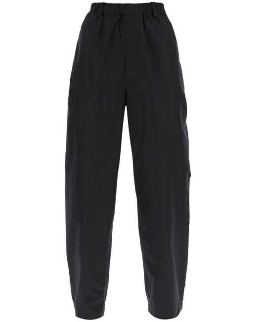Lemaire Blue Loose Pants In Silk
