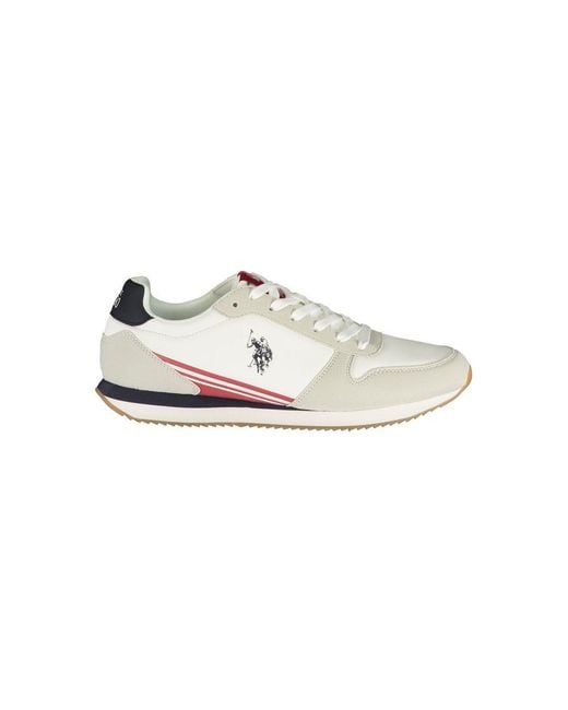 U.S. POLO ASSN. White Polyurethane Men's Sneaker for men
