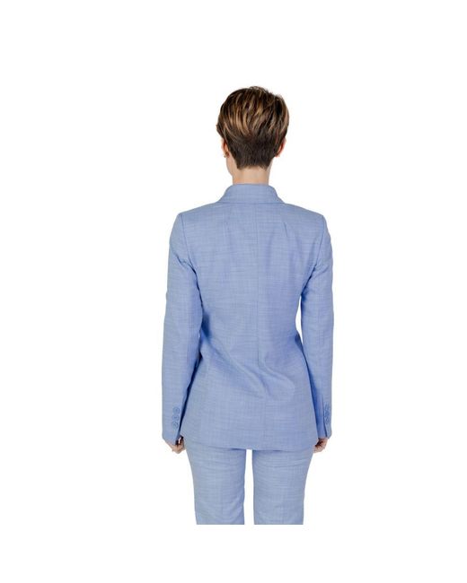Sandro Ferrone Blue Viscose Suits & Blazer