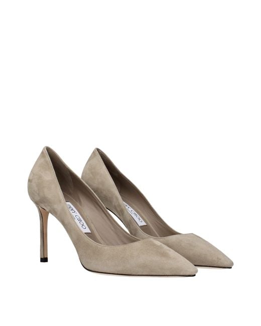 Jimmy Choo Metallic Romy Pointedtoe Suede Pumps
