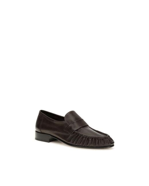 The Row Black Brown Calf Leather Bos Taurus Slip