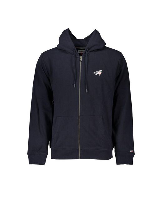 Tommy Hilfiger Blue Chic Hooded Sweatshirt With Zip Detail for men