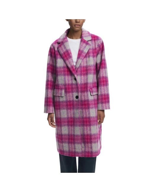 Desigual Purple Multicolor Polyester Coat