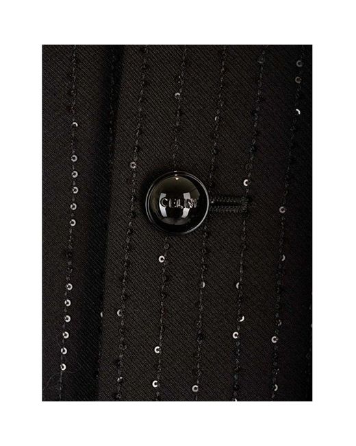 Céline Black Chelsea Sequin Detailed Jacket