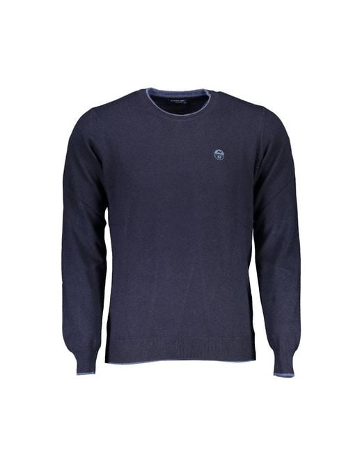 North Sails Blue Wool Sweater for men