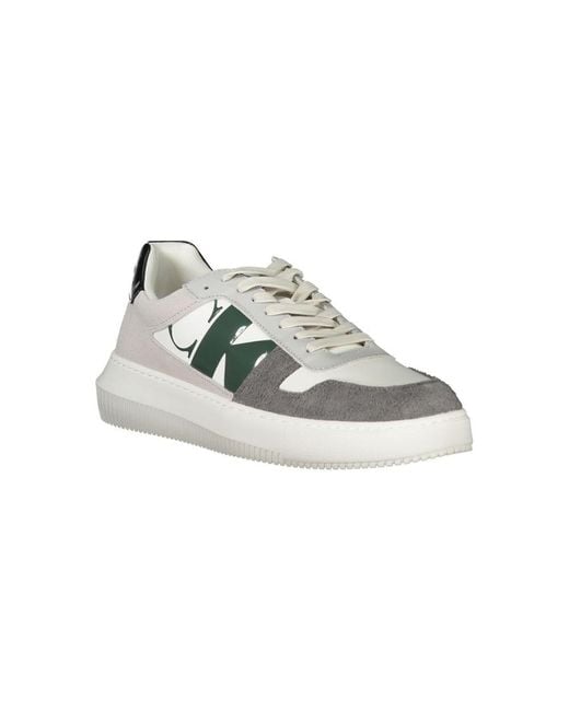 Calvin Klein White Polyester Sneaker for men