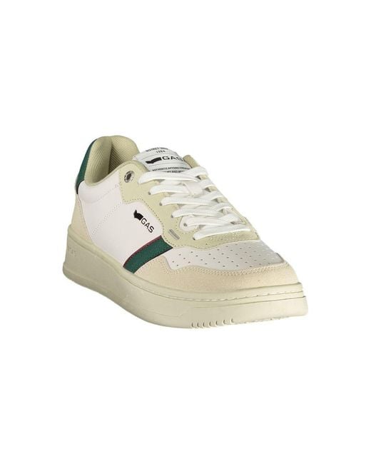 Gas Metallic White Polyurethane Men's Sneaker for men