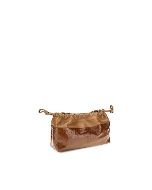 Pierre Hardy Brown Bicolor Calf Leather Bos Taurus Clutch Bag