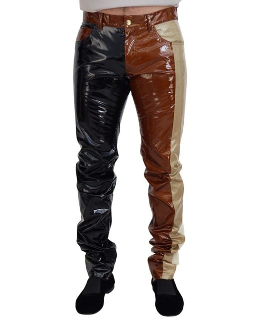 Dolce & Gabbana Black Multicolor Shining Slim Fitdenim Jeans for men