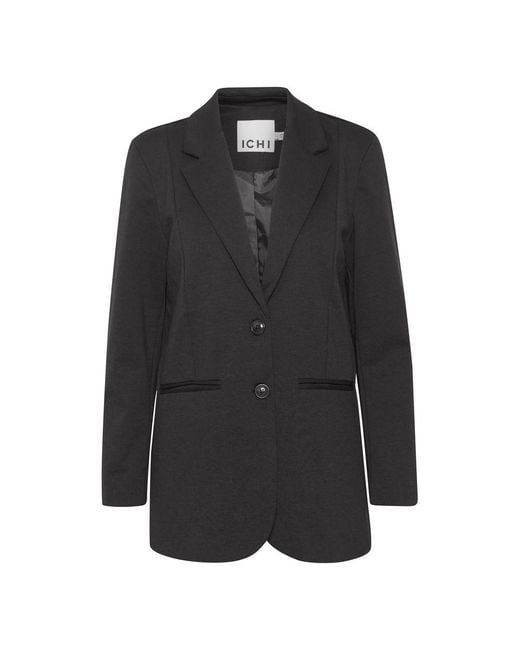 Ichi Black Recycled Polyester Suits & Blazer