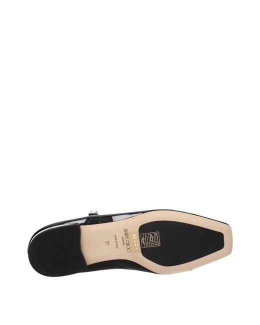Jimmy Choo Black Leather Ballet Flats