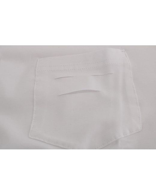 Daniele Alessandrini White Cotton Crewneck T-shirt for men