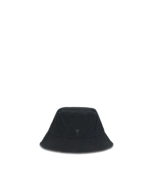 AMI Black Ami De Coeur Bucket Hat for men